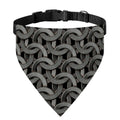 Metal Chainmail Pattern Print Over The Collar Dog Bandana