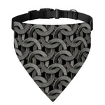 Metal Chainmail Pattern Print Over The Collar Dog Bandana