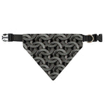 Metal Chainmail Pattern Print Over The Collar Dog Bandana