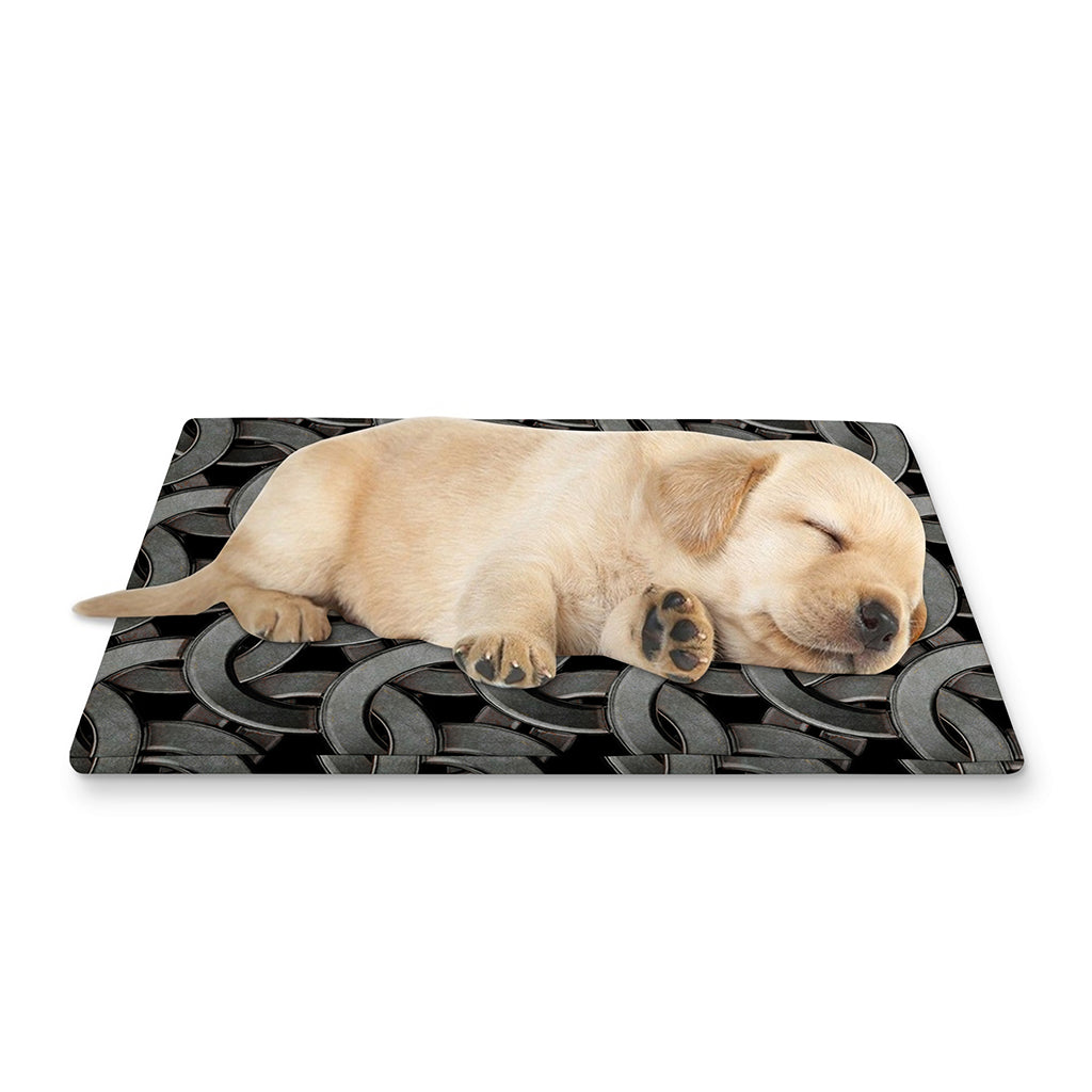 Metal Chainmail Pattern Print Pet Cooling Mat Cover