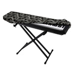 Metal Chainmail Pattern Print Piano Keyboard Cover