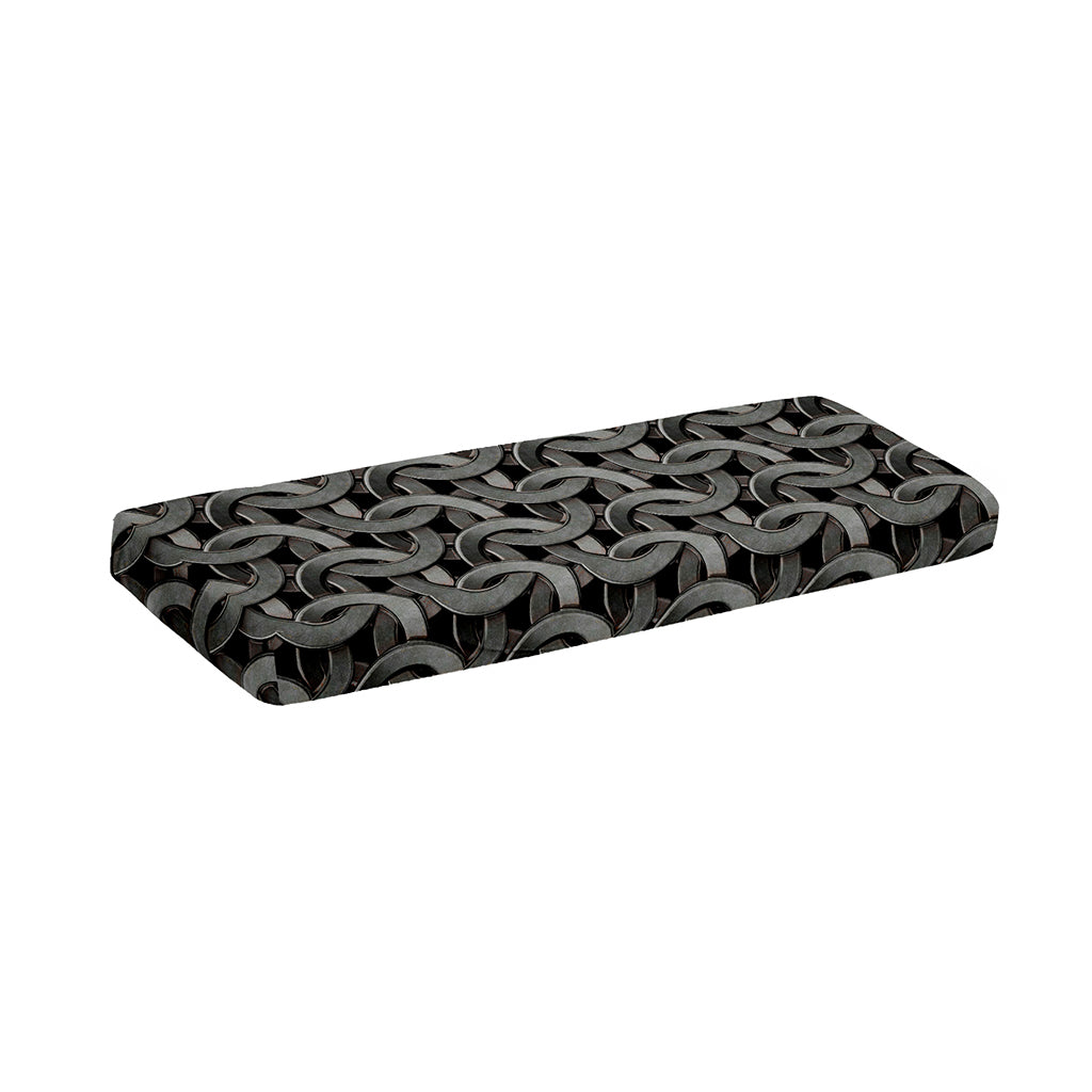Metal Chainmail Pattern Print Piano Keyboard Cover