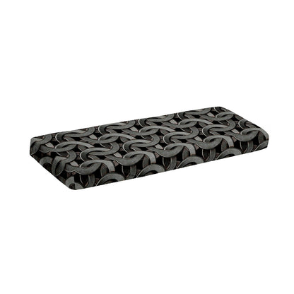 Metal Chainmail Pattern Print Piano Keyboard Cover