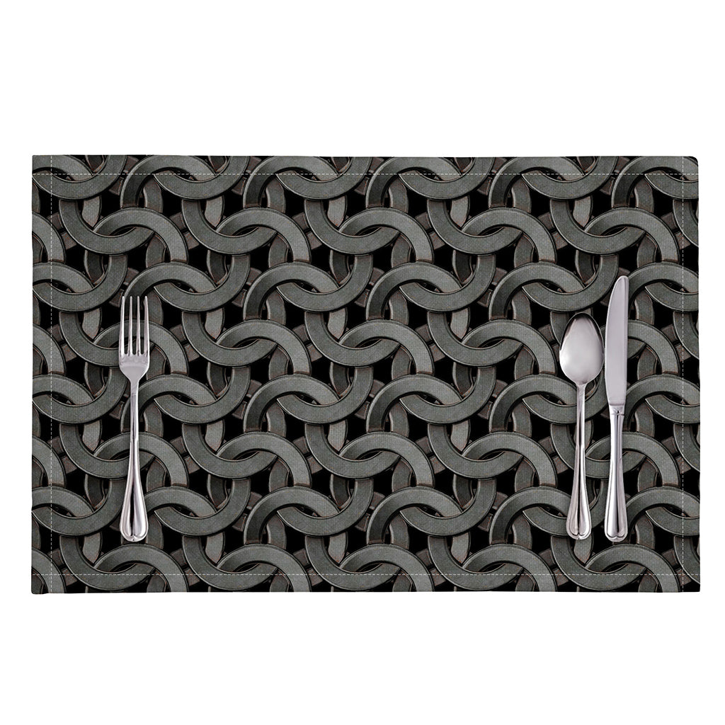 Metal Chainmail Pattern Print Placemat