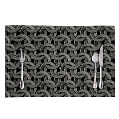 Metal Chainmail Pattern Print Placemat