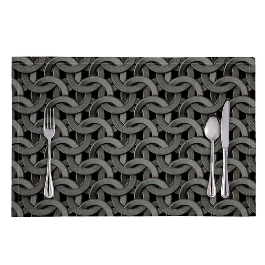Metal Chainmail Pattern Print Placemat