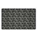 Metal Chainmail Pattern Print Polyester Doormat