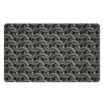 Metal Chainmail Pattern Print Polyester Doormat