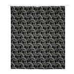 Metal Chainmail Pattern Print Polyester Shower Curtain