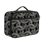 Metal Chainmail Pattern Print Portable Lunch Bag