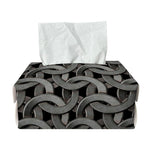Metal Chainmail Pattern Print Rectangle Tissue Box Cover