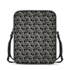 Metal Chainmail Pattern Print Rectangular Crossbody Bag