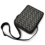 Metal Chainmail Pattern Print Rectangular Crossbody Bag