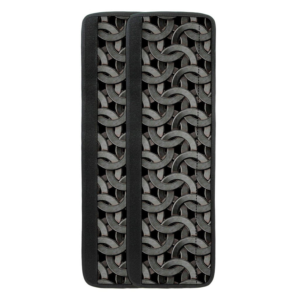 Metal Chainmail Pattern Print Refrigerator Handle Covers