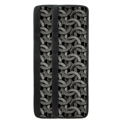 Metal Chainmail Pattern Print Refrigerator Handle Covers