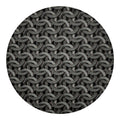 Metal Chainmail Pattern Print Round Blanket