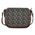 Metal Chainmail Pattern Print Saddle Bag