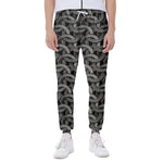 Metal Chainmail Pattern Print Scuba Joggers
