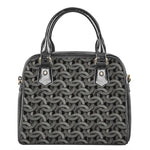 Metal Chainmail Pattern Print Shoulder Handbag