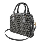 Metal Chainmail Pattern Print Shoulder Handbag