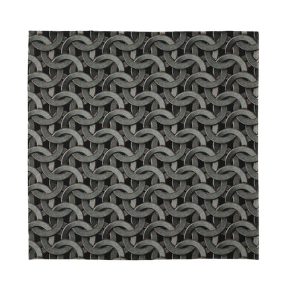 Metal Chainmail Pattern Print Silk Bandana