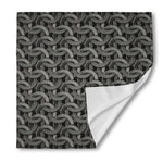 Metal Chainmail Pattern Print Silk Bandana