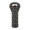 Metal Chainmail Pattern Print Single Neoprene Wine Tote