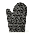 Metal Chainmail Pattern Print Single Oven Mitt