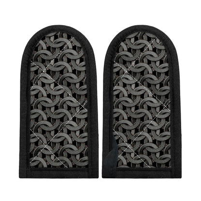 Metal Chainmail Pattern Print Skillet Handle Cover
