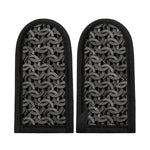 Metal Chainmail Pattern Print Skillet Handle Cover