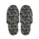 Metal Chainmail Pattern Print Slippers
