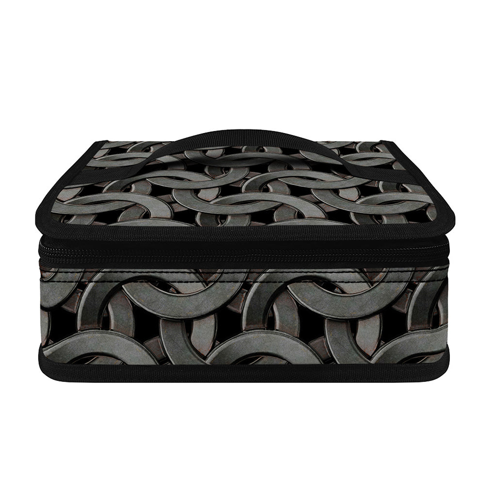 Metal Chainmail Pattern Print Small Lunch Bag