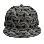 Metal Chainmail Pattern Print Snapback Cap
