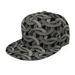 Metal Chainmail Pattern Print Snapback Cap