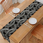 Metal Chainmail Pattern Print Table Runner