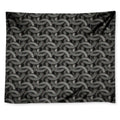 Metal Chainmail Pattern Print Tapestry
