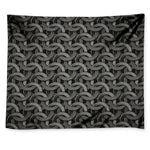Metal Chainmail Pattern Print Tapestry