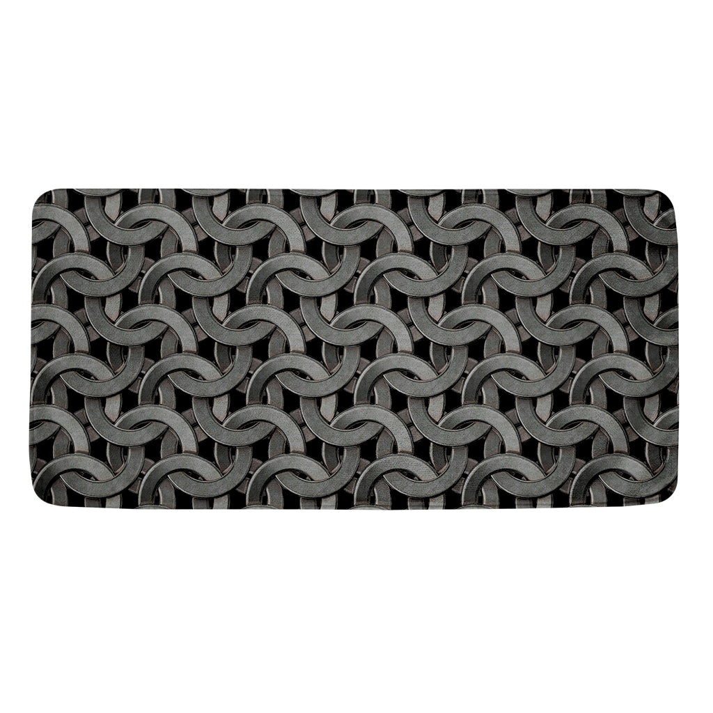 Metal Chainmail Pattern Print Towel