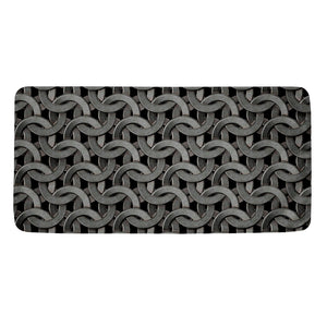 Metal Chainmail Pattern Print Towel