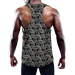 Metal Chainmail Pattern Print Training Tank Top