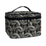 Metal Chainmail Pattern Print Travel Makeup Bag