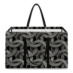 Metal Chainmail Pattern Print Utility Tote Bag