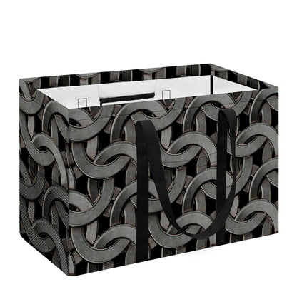 Metal Chainmail Pattern Print Utility Tote Bag