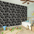 Metal Chainmail Pattern Print Wall Sticker