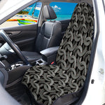 Metal Chainmail Pattern Print Waterproof Car Seat Cover