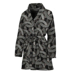Metal Chainmail Pattern Print Women's Bathrobe
