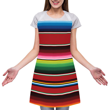 Mexican Serape Blanket Pattern Print Adjustable Apron