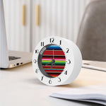Mexican Serape Blanket Pattern Print Alarm Clock