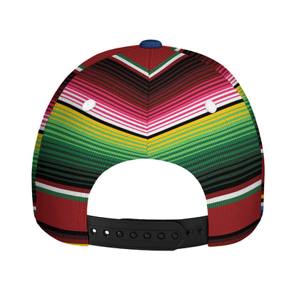 Mexican Serape Blanket Pattern Print Baseball Cap