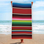 Mexican Serape Blanket Pattern Print Beach Towel